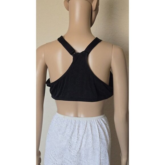 Catherines lightly Lined black Bra Underwire front Closure size 48C - Picture 4 of 6